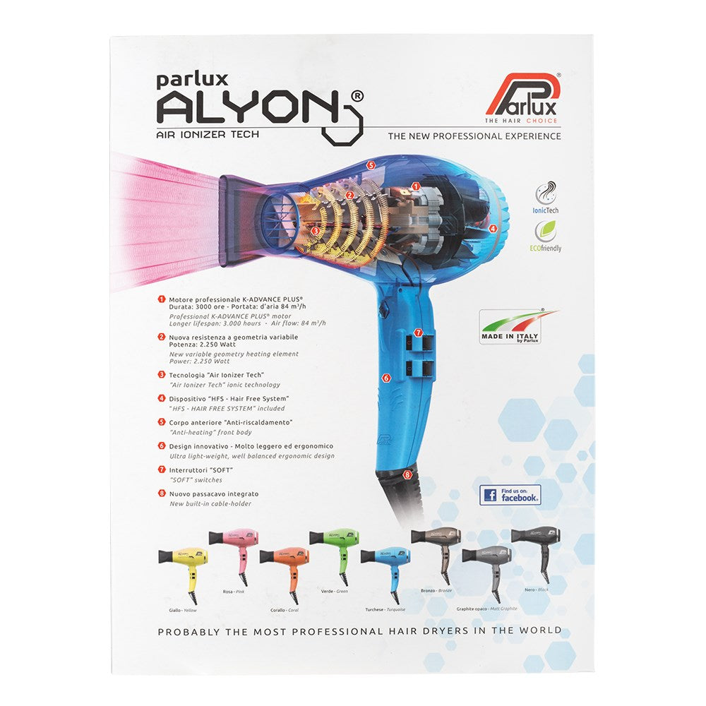 Parlux Alyon 2250W Hair Dryer Blue | Barber Outlet