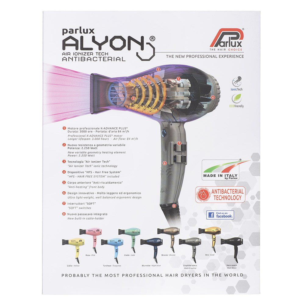 Parlux Alyon 2250W Hair Dryer Graphite | Barber Outlet