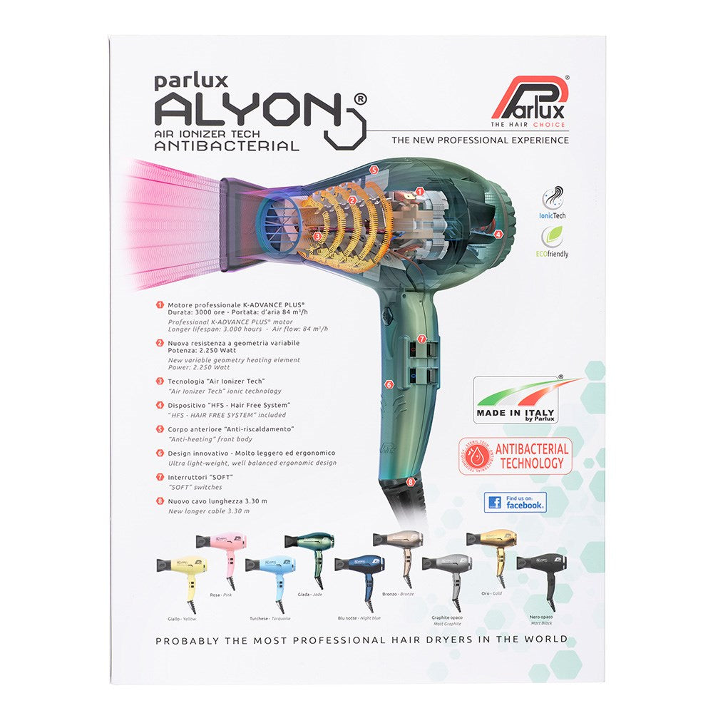 Parlux Alyon 2250W Hair Dryer Jade | Barber Outlet