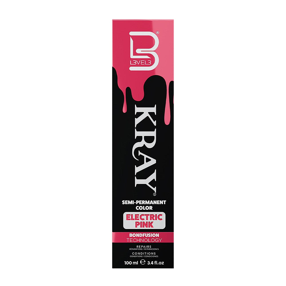 L3VEL3 Kray Semi Permanent Hair Colour Electric Pink