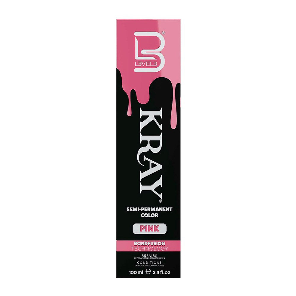 L3VEL3 Kray Semi Permanent Hair Colour Pink