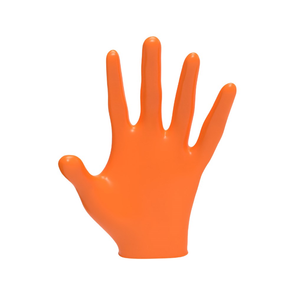 L3VEL3 Nitrile Gloves Orange Small 100pk