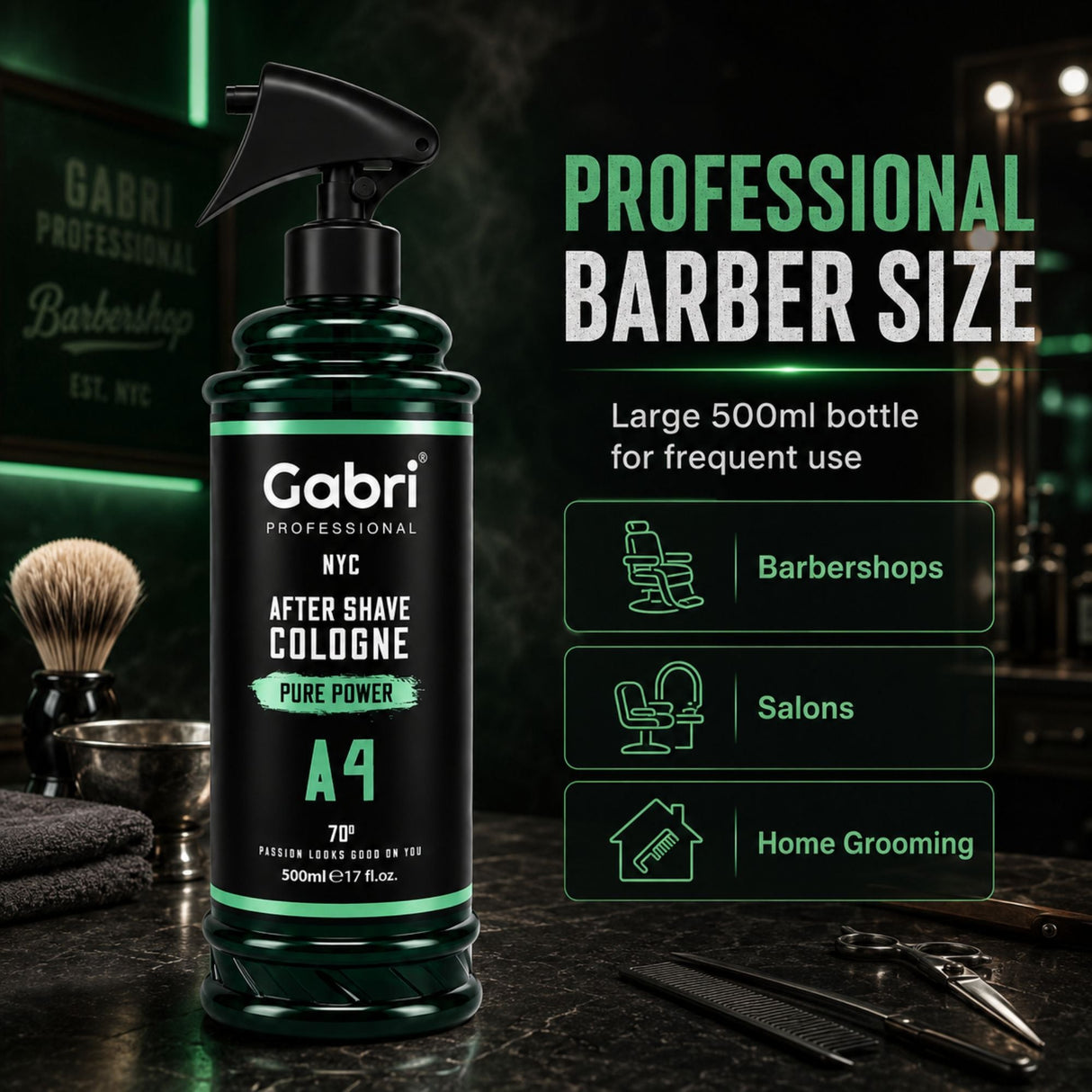 Gabri Professional - A4 After Shave Cologne Pure Power 500ml