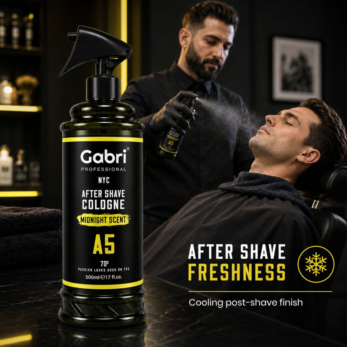Gabri Professional - A5 After Shave Cologne Midnight Scent 500ml