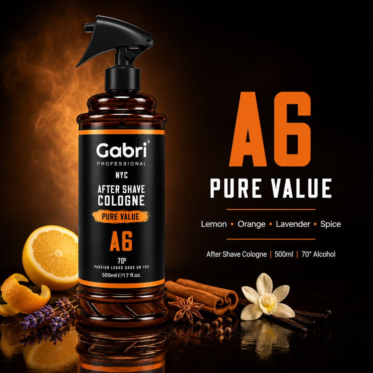 Gabri Professional - A6 After Shave Cologne Pure Value 500ml