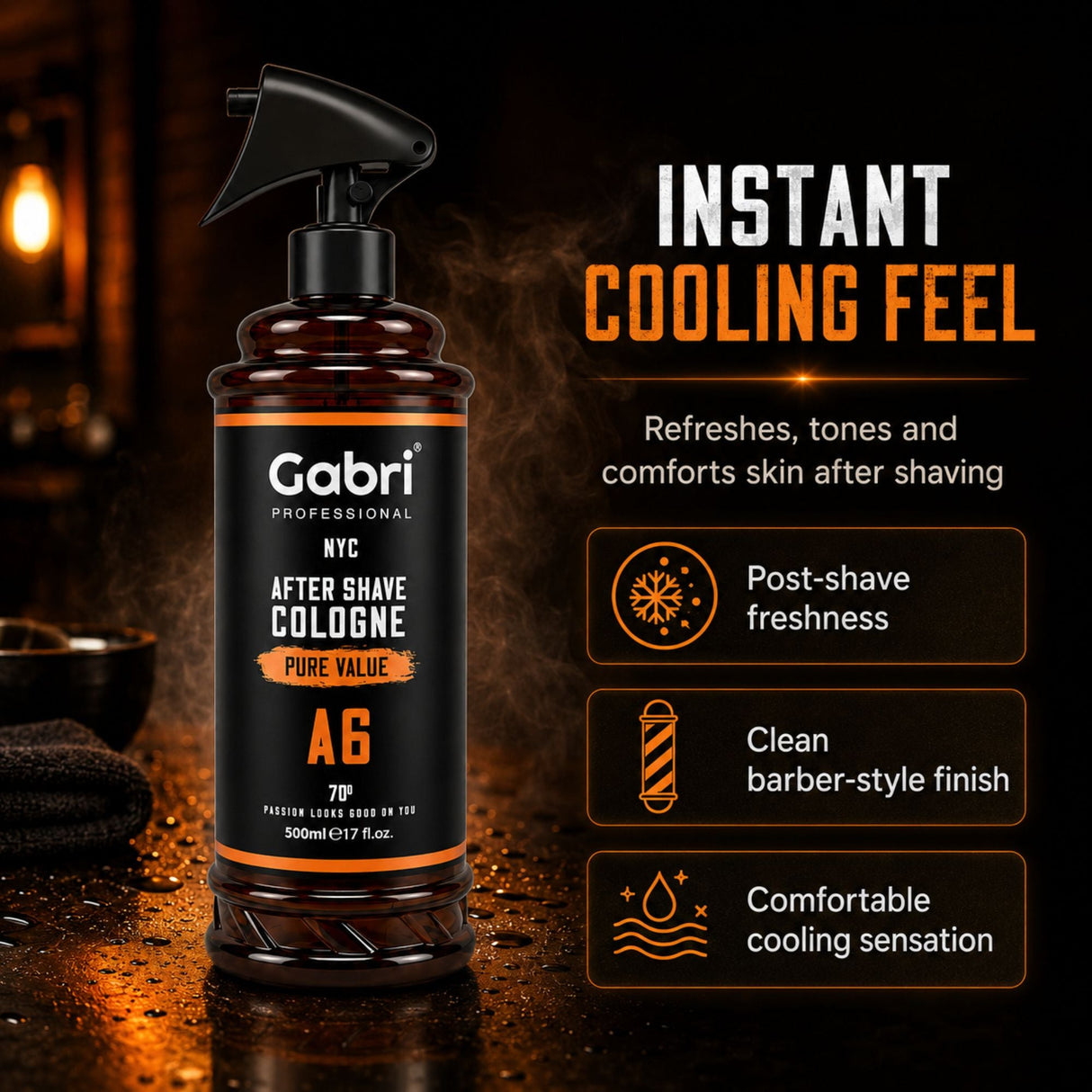 Gabri Professional - A6 After Shave Cologne Pure Value 500ml