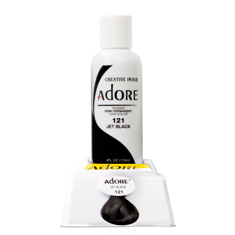 Adore Semi Permanent Hair Colour - Jet Black - 121 | Barber Outlet