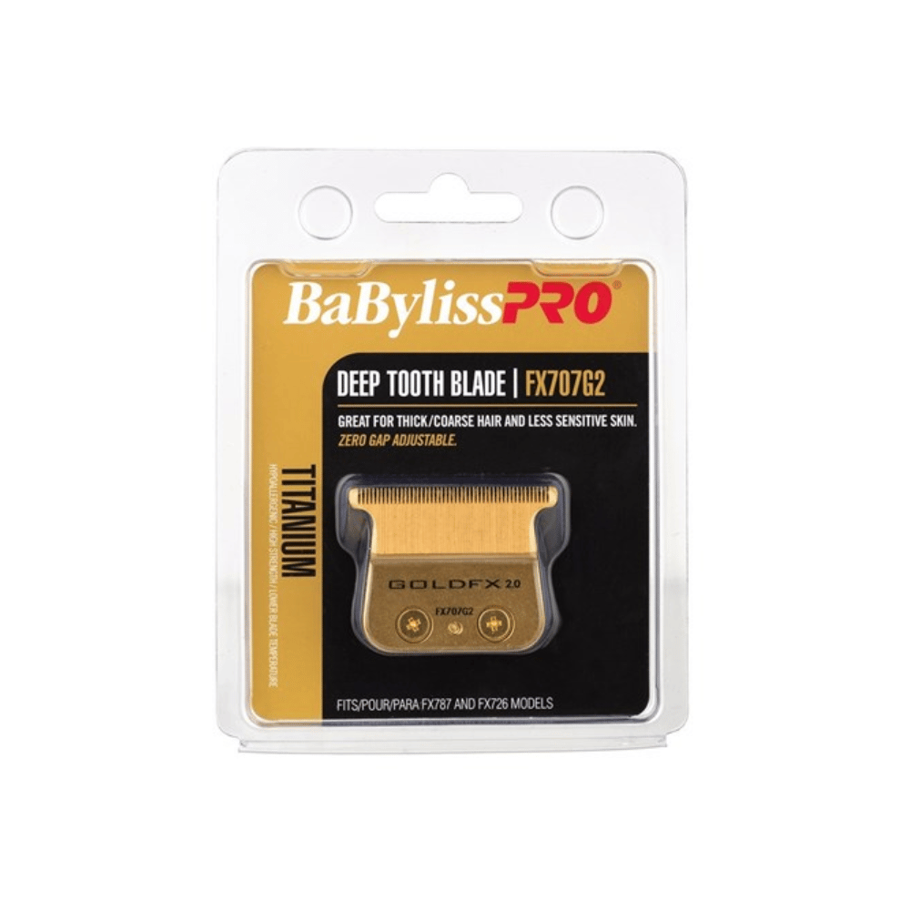 BabylissPro Gold Adjustable Zero Gap Trimmer Blade 2.0mm Deep Tooth | Barber Outlet