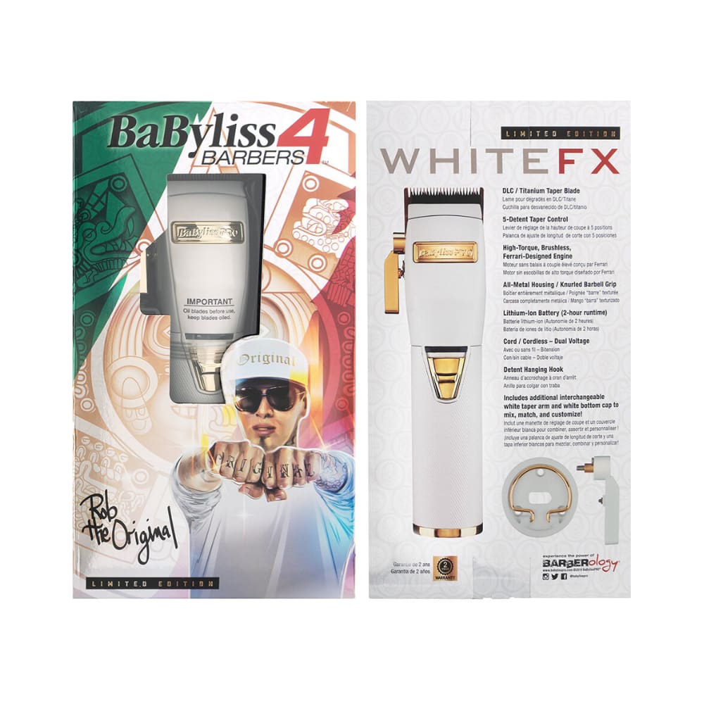 BaBylissPRO WhiteFX Lithium Hair Clipper | Barber Outlet