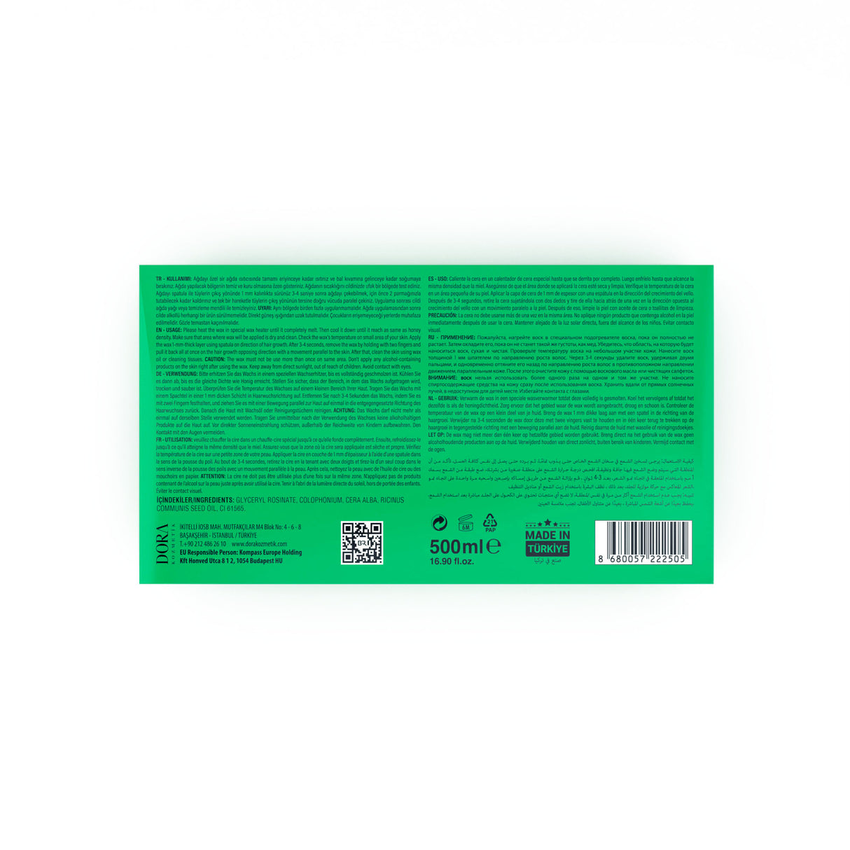 Black Red Depilatory Hard Wax Azulen - 500ml