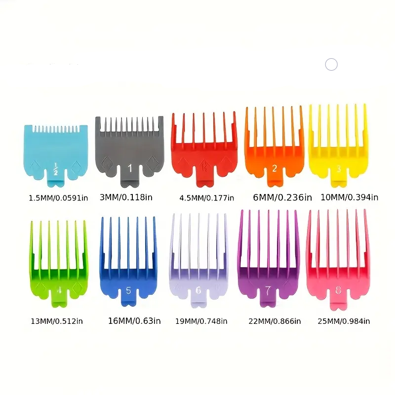 Professional Hair Clipper Color Comb - 10pcs