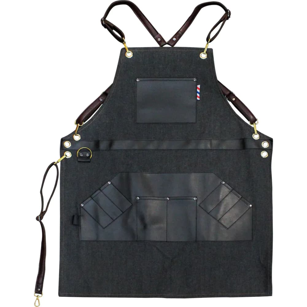 Elite Vegan Leather Barber Apron – Stylish & Durable Hairdressing Cape | Barber Outlet