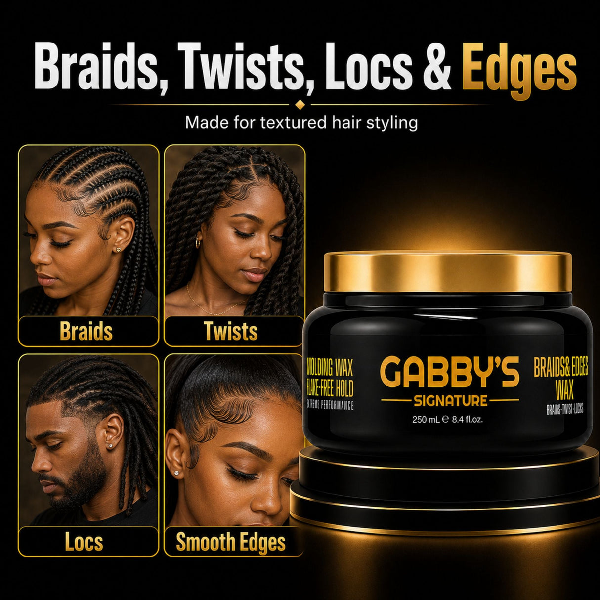 Gabby’s Signature - Braids & Edges Hair Wax 250ml