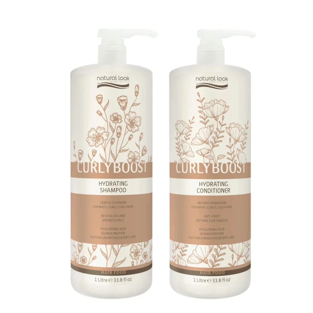 Natural Look Curly Boost Hydrating Shampoo & Conditioner 1L Duo