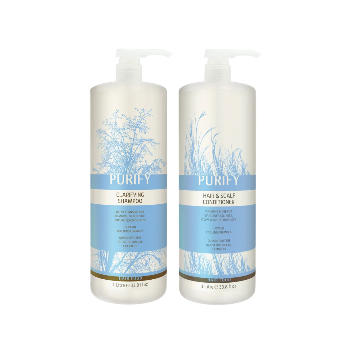 Natural Look Purify Clarifying Shampoo & Conditioner 1 lt Bundle