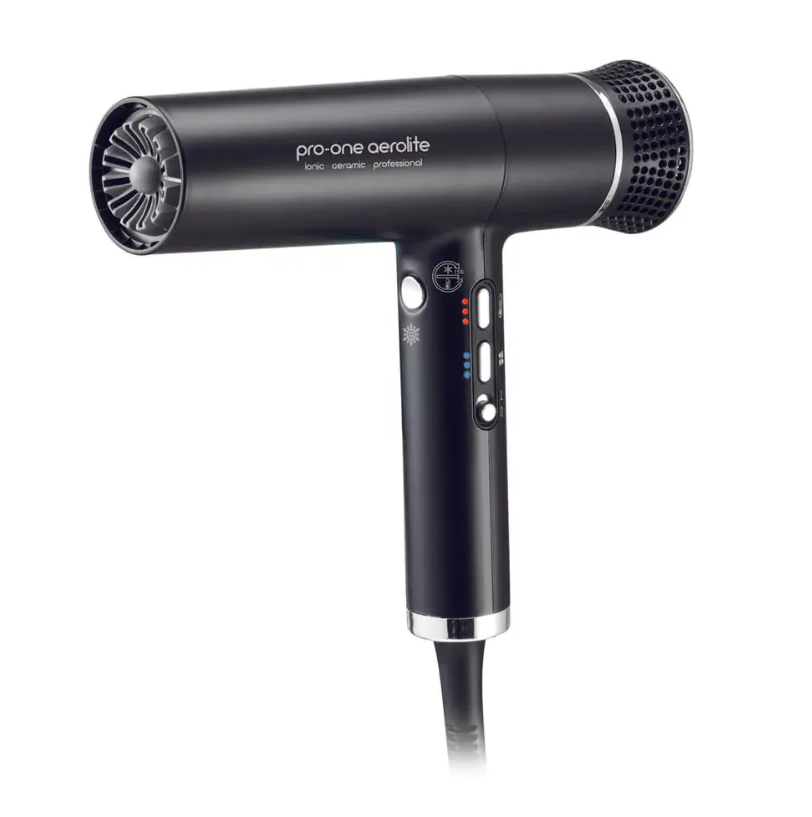 Pro-One Aerolite Hairdryer - Black | Barber Outlet