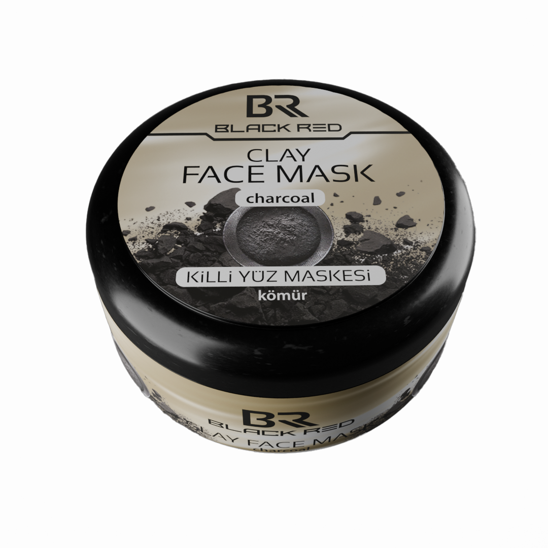Black Red Clay Face Mask Charcoal 400ml