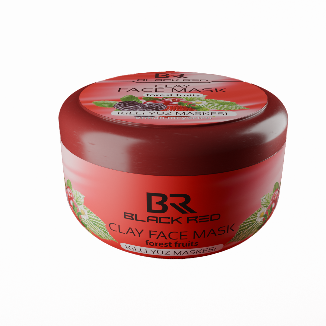 Black Red Clay Face Mask Forest Fruits 400ml