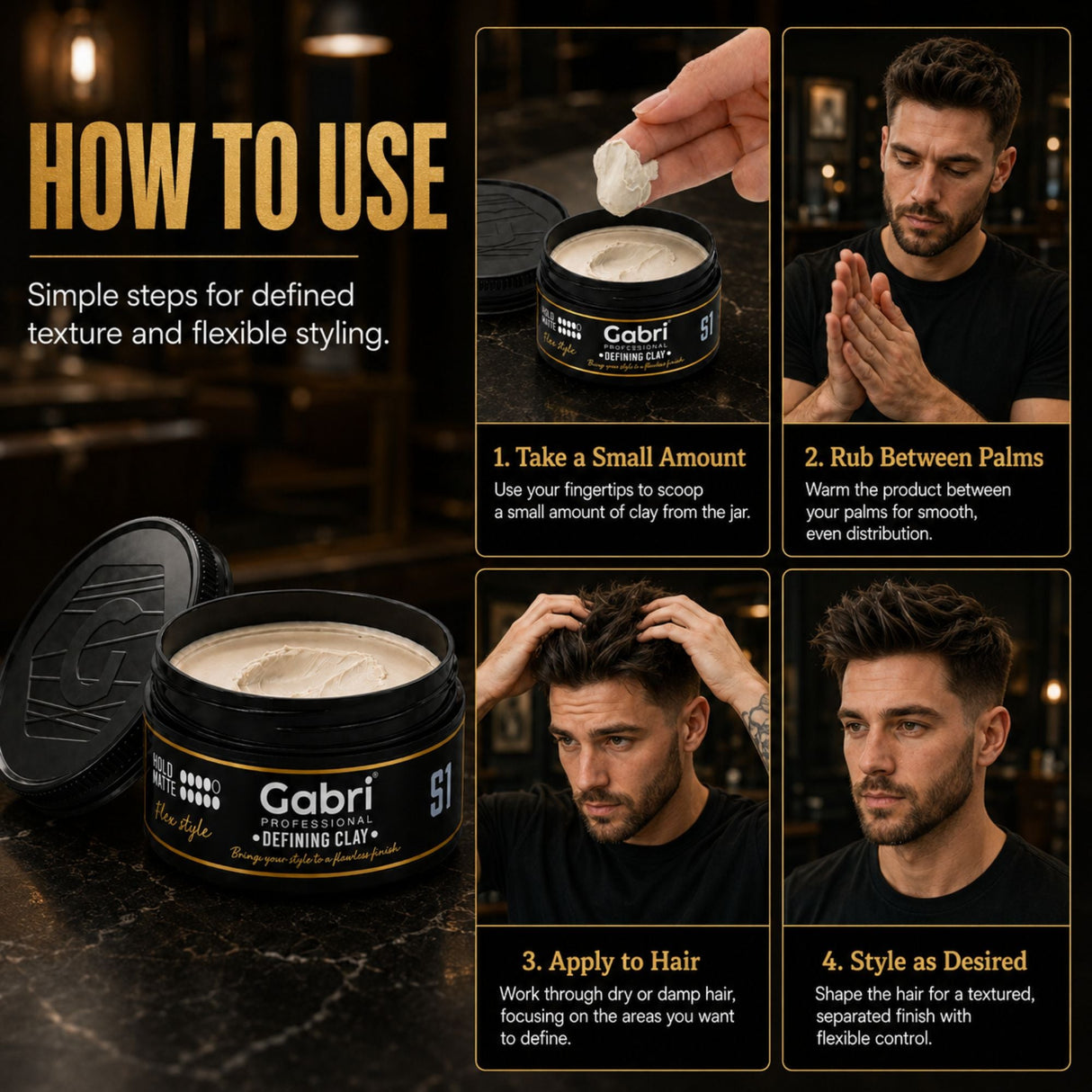 Gabri Professional - S1 Defining Clay Flex Style 100ml