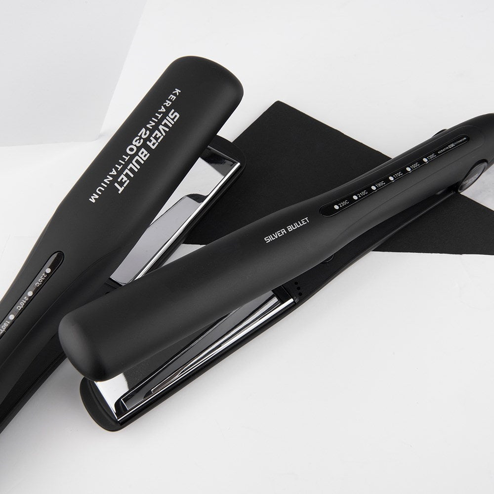 Silver Bullet Keratin 230 Titanium Wide Plate Hair Straightener | Barber Outlet