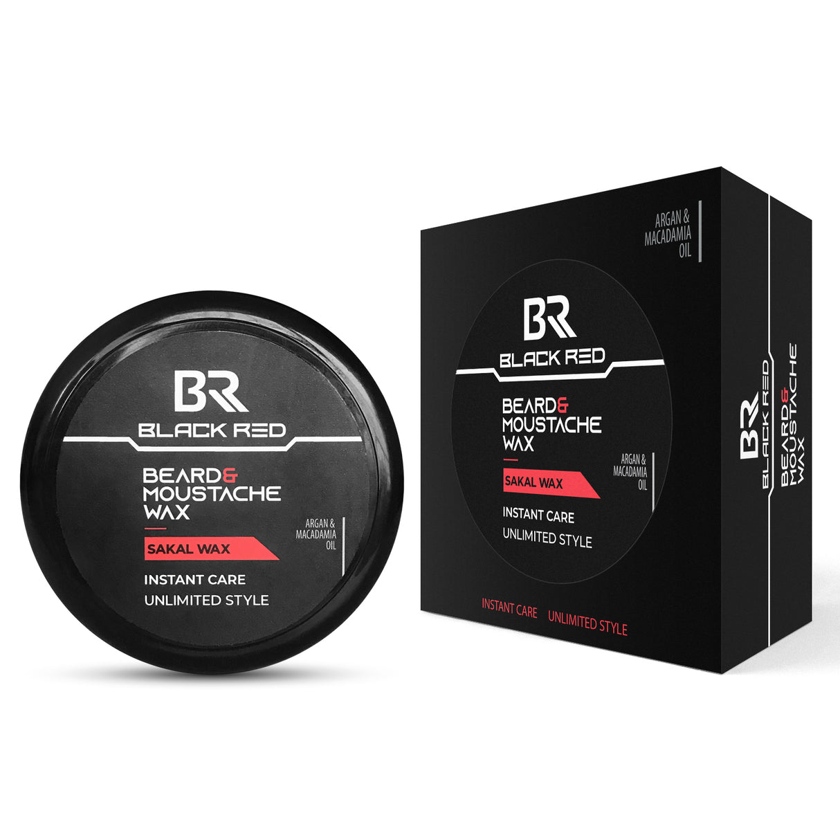 Black Red Beard and Moustache Wax 50ml | Barber Outlet