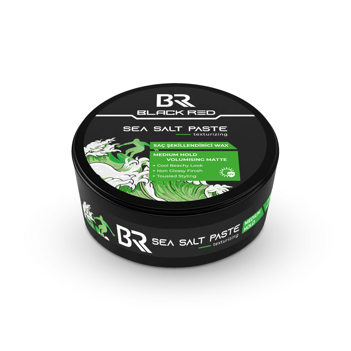 Black Red Hair Styling Texturising Sea Salt Paste 120ml | Barber Outlet