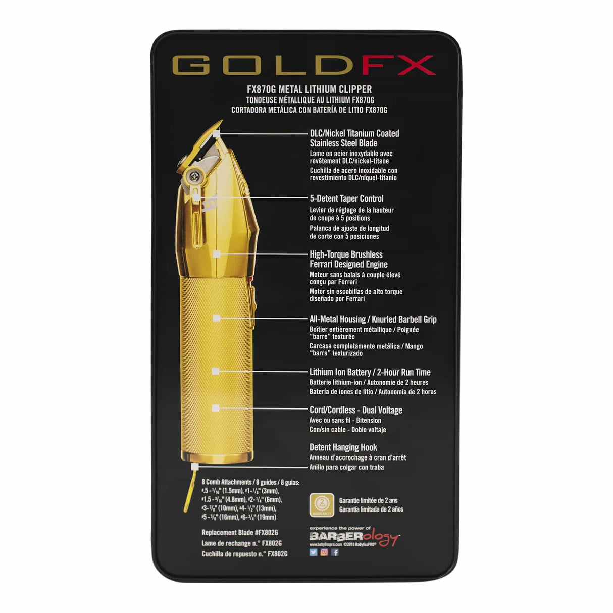 BaBylissPRO GoldFX Lithium Hair Clipper