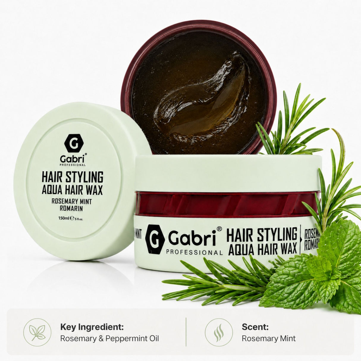 Gabri Professional - Hair Styling Aqua Wax Rosemary Mint 150ml