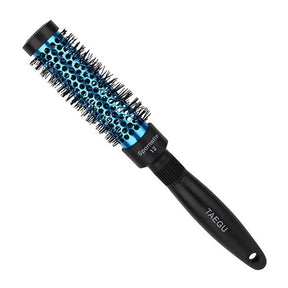Black and blue hairbrush with 'TAEGU' branding on a white background