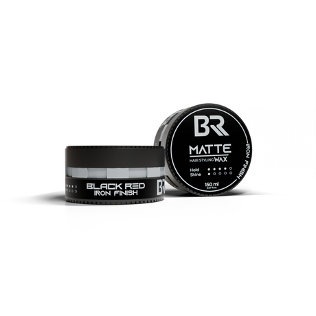 Black Red Matte Hair Styling Wax Iron Finish 150ml
