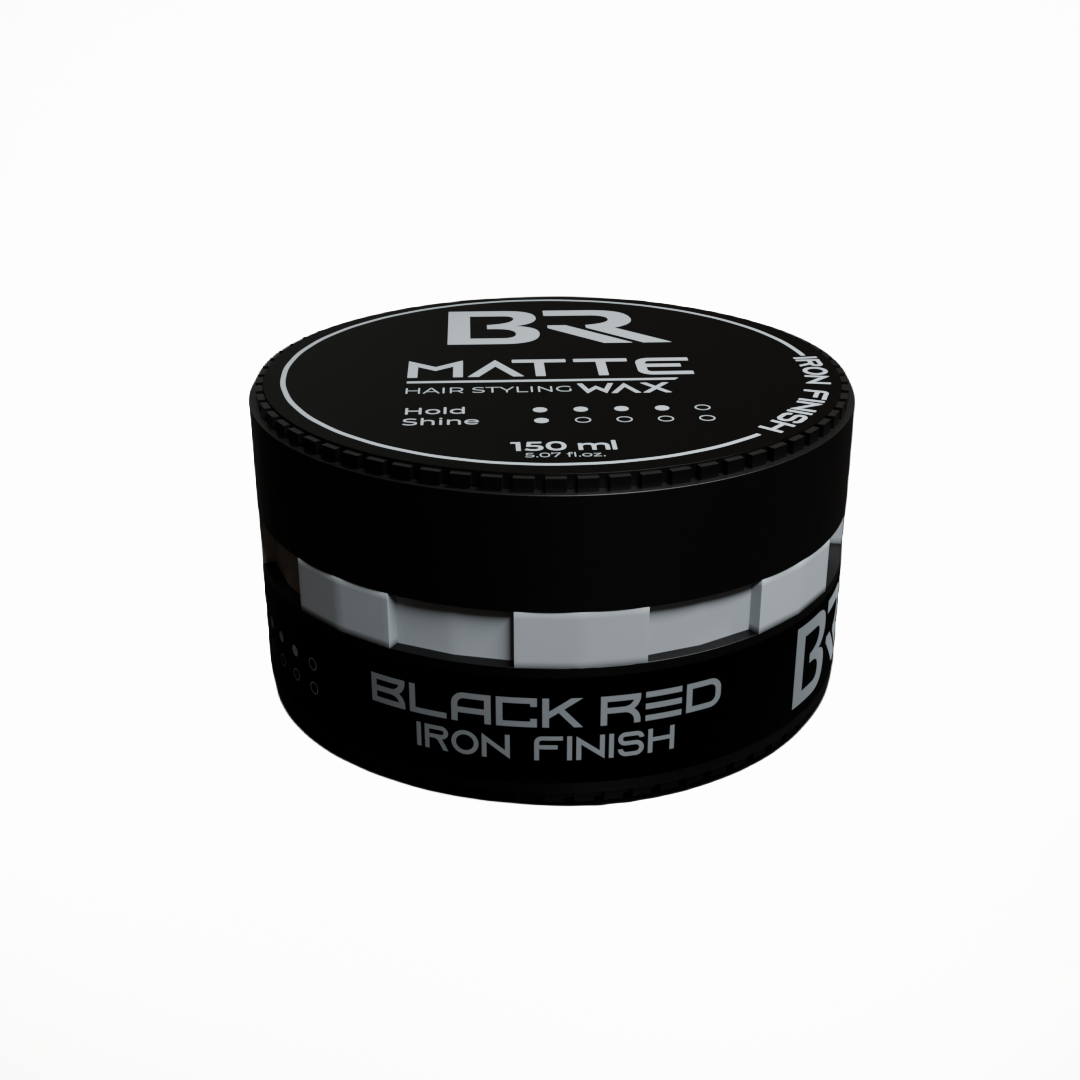 Black Red Matte Hair Styling Wax Iron Finish 150ml