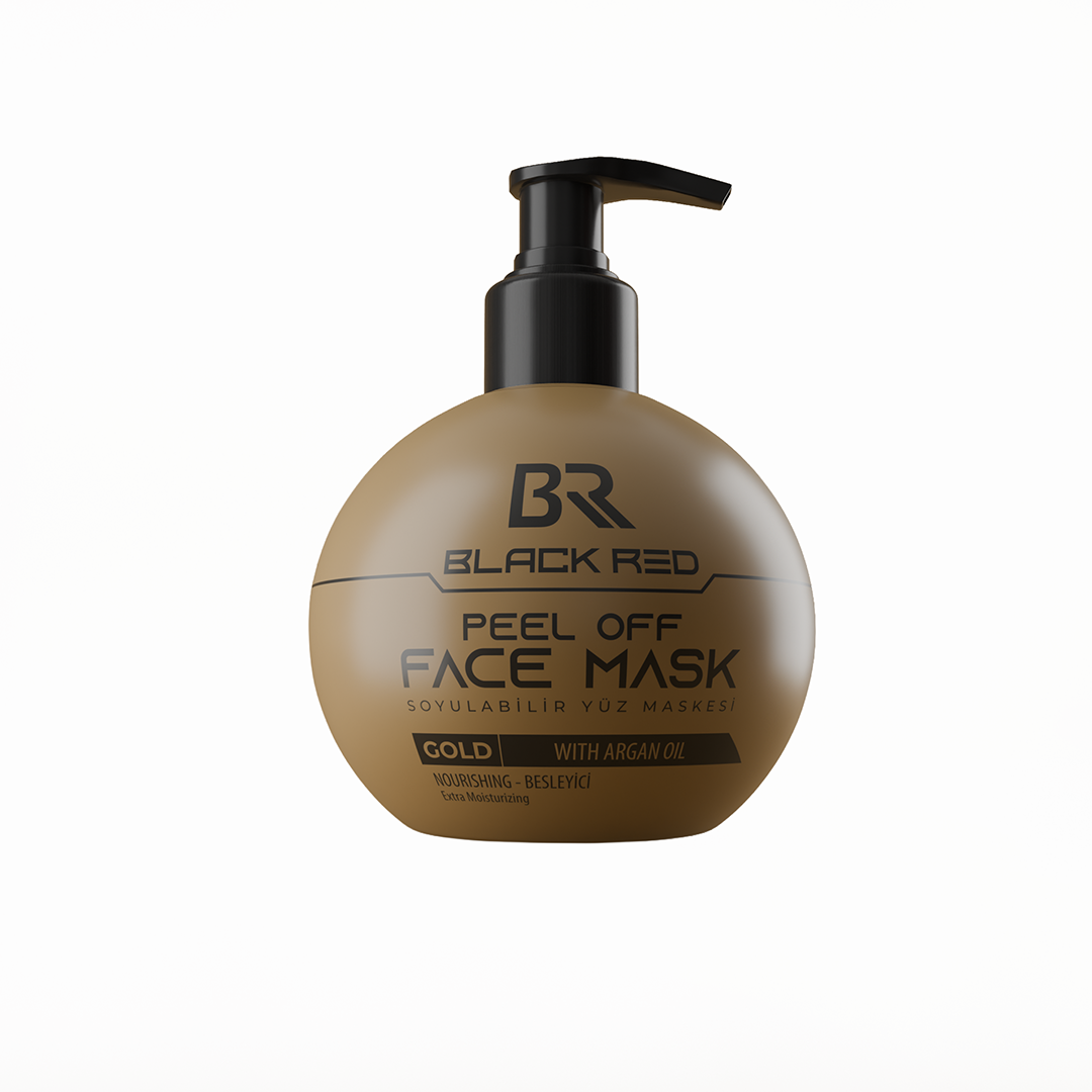 Black Red Peel Off Face Mask Gold with Argan Oil 250ml