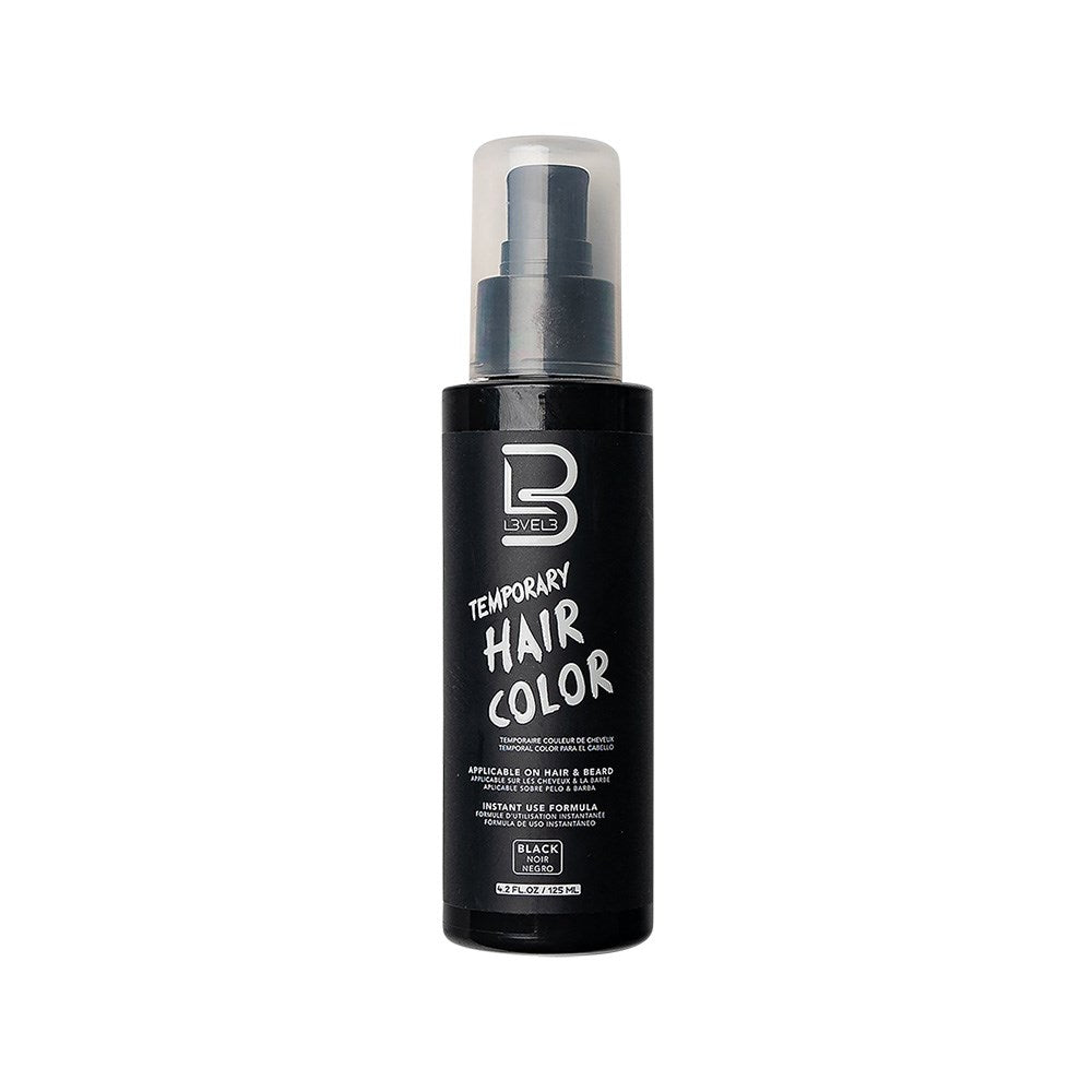 L3VEL3 Temporary Hair and Beard Colour Black 125ml