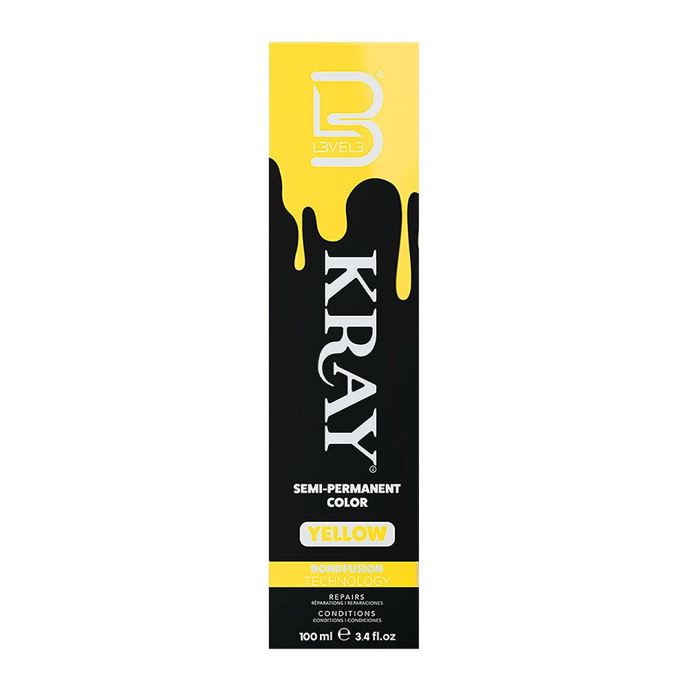 L3VEL3 Kray Semi Permanent Hair Colour Yellow