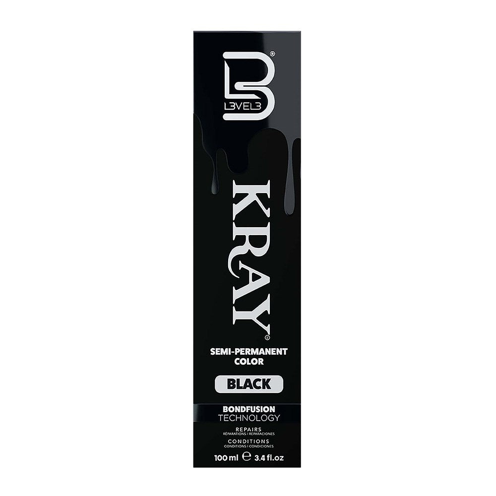 L3VEL3 Kray Semi Permanent Hair Colour Black