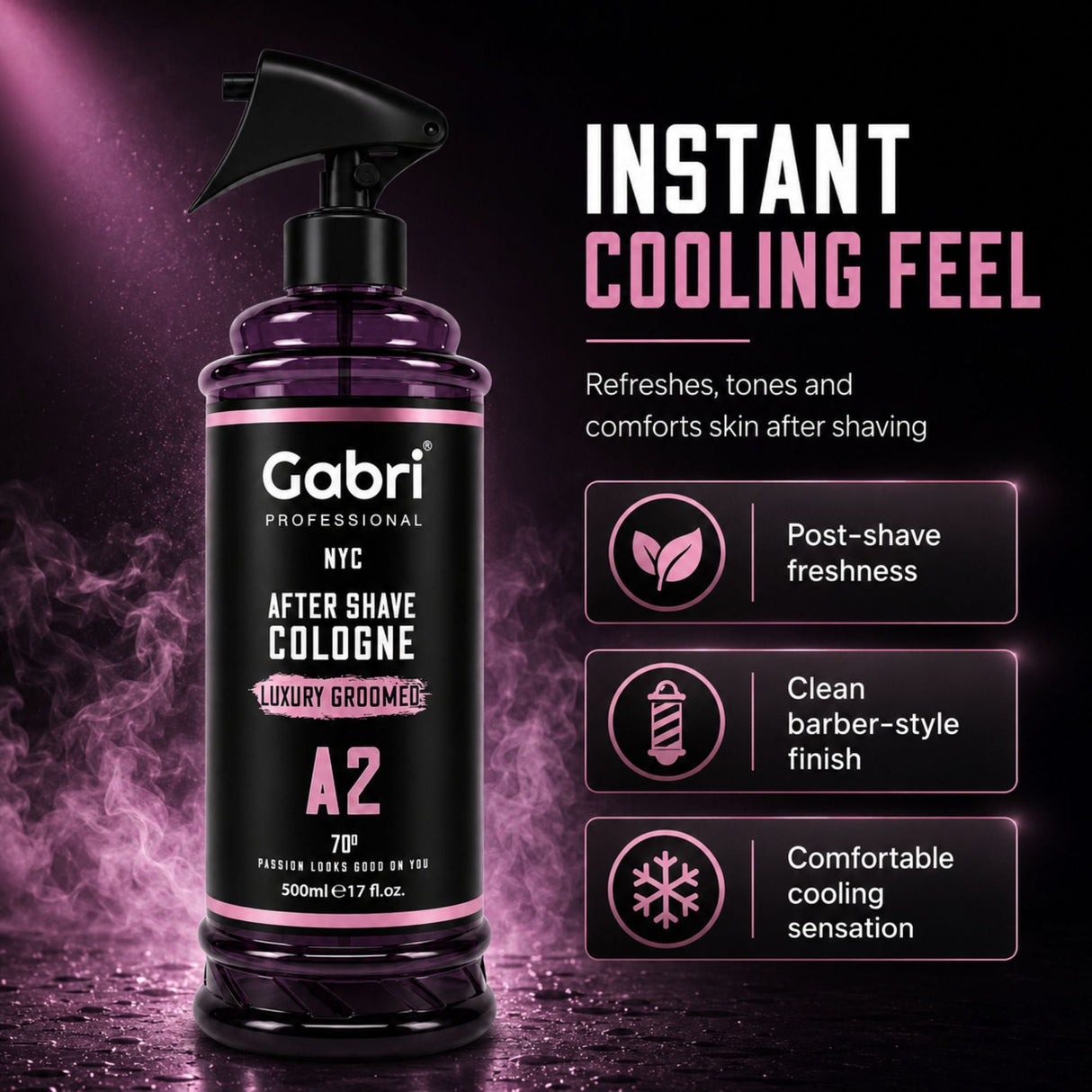 Gabri Professional - A2 After Shave Cologne Luxury Groomed 500ml