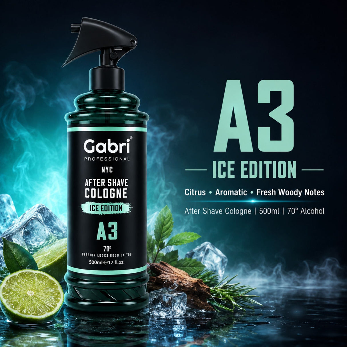 Gabri Professional - A3 After Shave Cologne Ice Edition 500ml