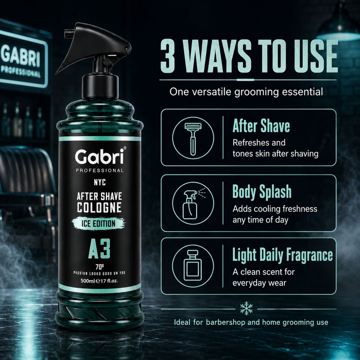 Gabri Professional - A3 After Shave Cologne Ice Edition 500ml