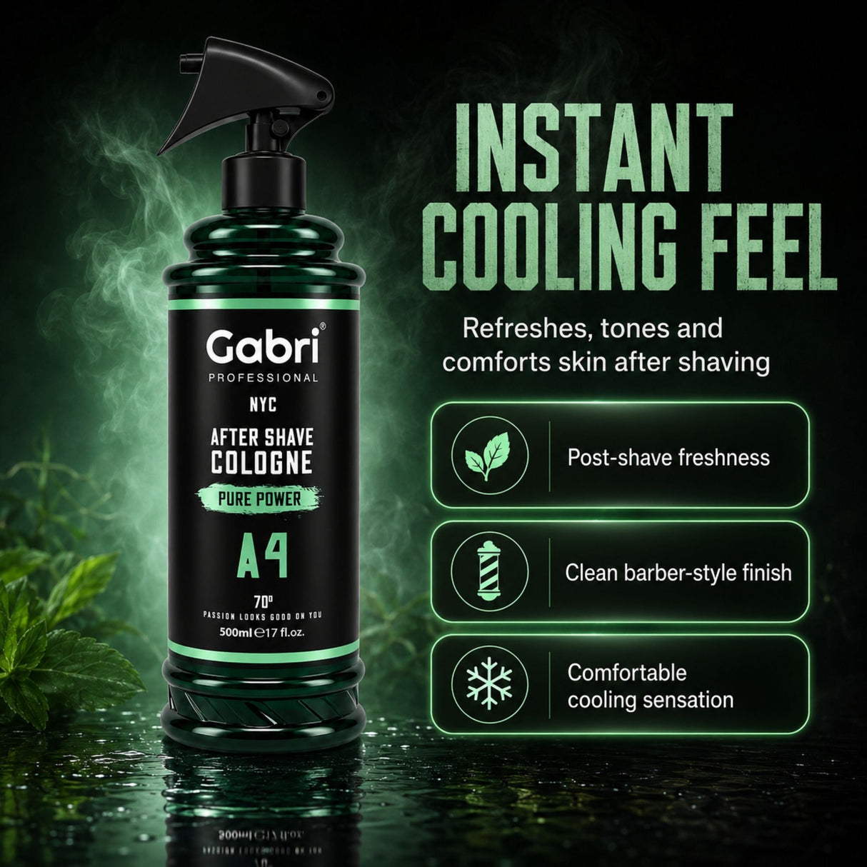Gabri Professional - A4 After Shave Cologne Pure Power 500ml