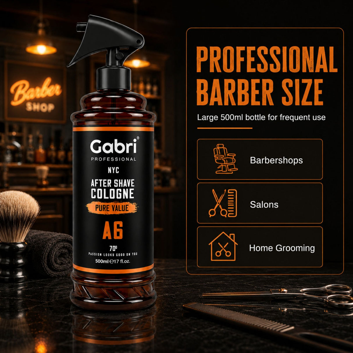 Gabri Professional - A6 After Shave Cologne Pure Value 500ml