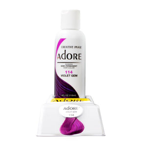 Adore Semi Permanent Hair Colour - Violet Gem - 114 | Barber Outlet