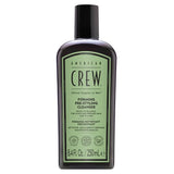 American Crew shampoo bottle on a white background