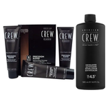 American Crew Precision Blend Hair Color 4-5 Medium Natural - 3x40ml with Developer 15VOL - Bundle