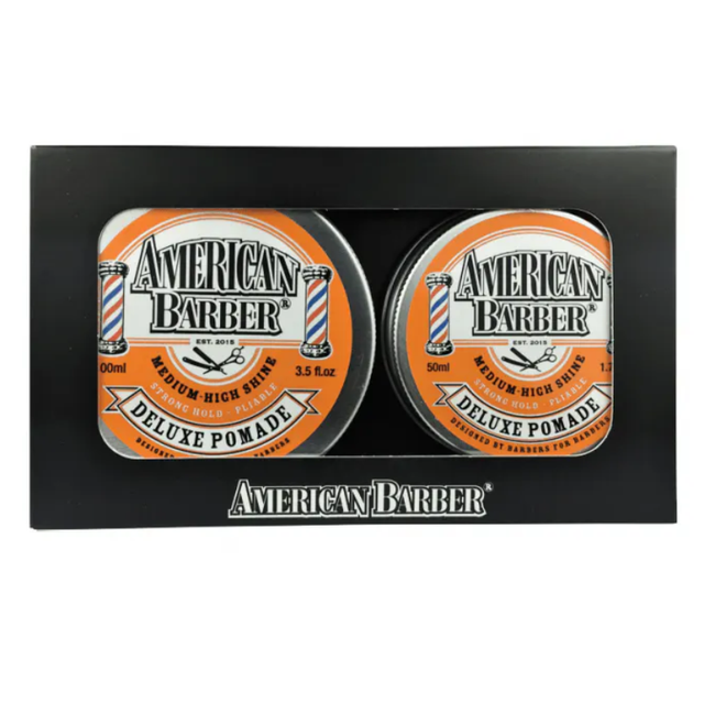 American Barber Deluxe Pomade 50ml-100ml Duo Pack | Barber Outlet