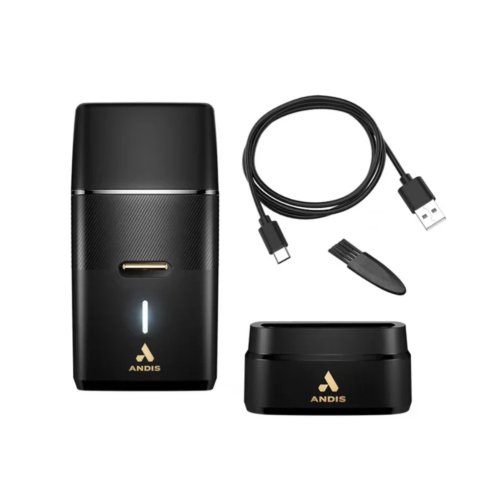 Andis ProFoil Plus II Titanium Foil Shaver, Cord/Cordless - Black Chrome - TS3
