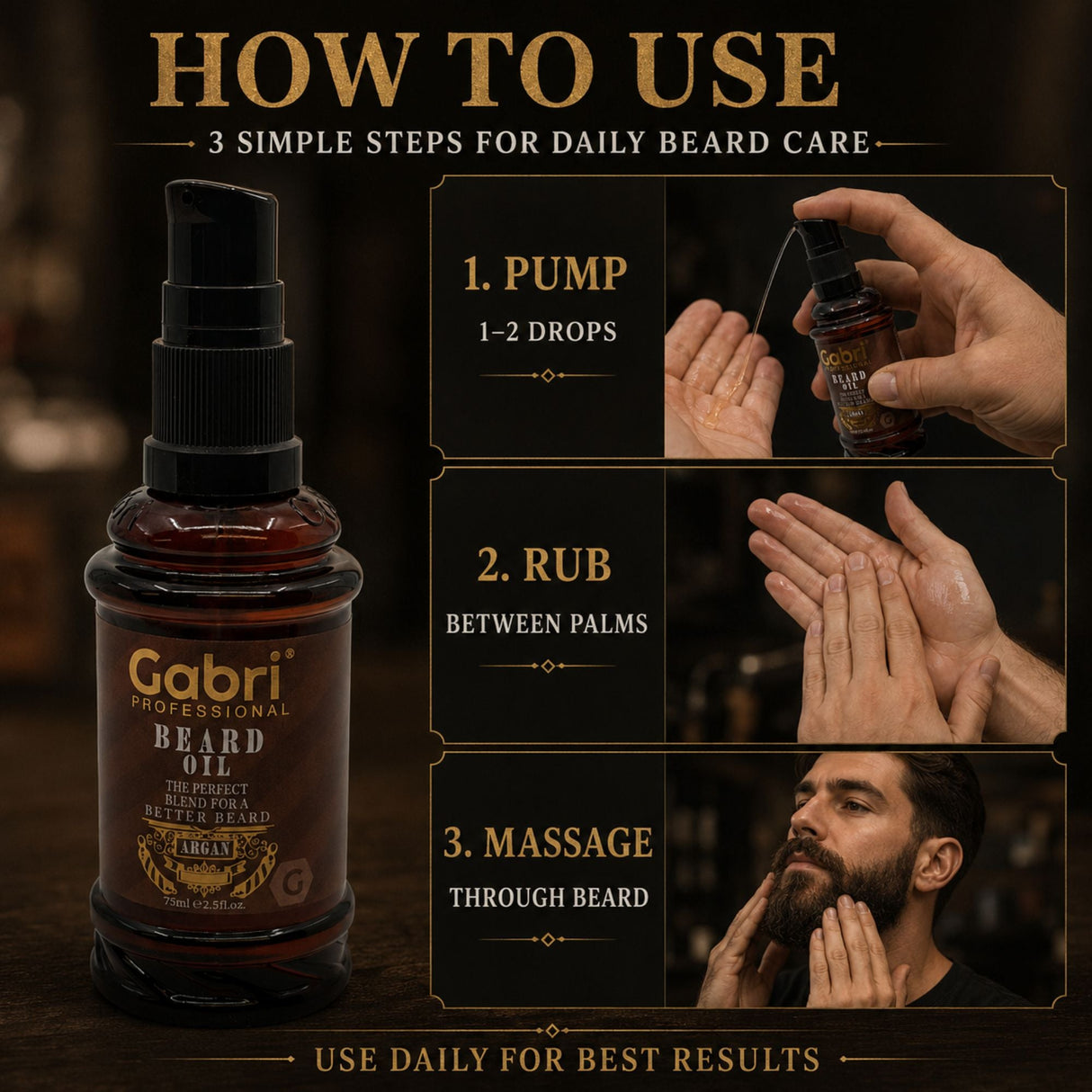 Gabri Professional - Beard Oil Argan Oil 75ml