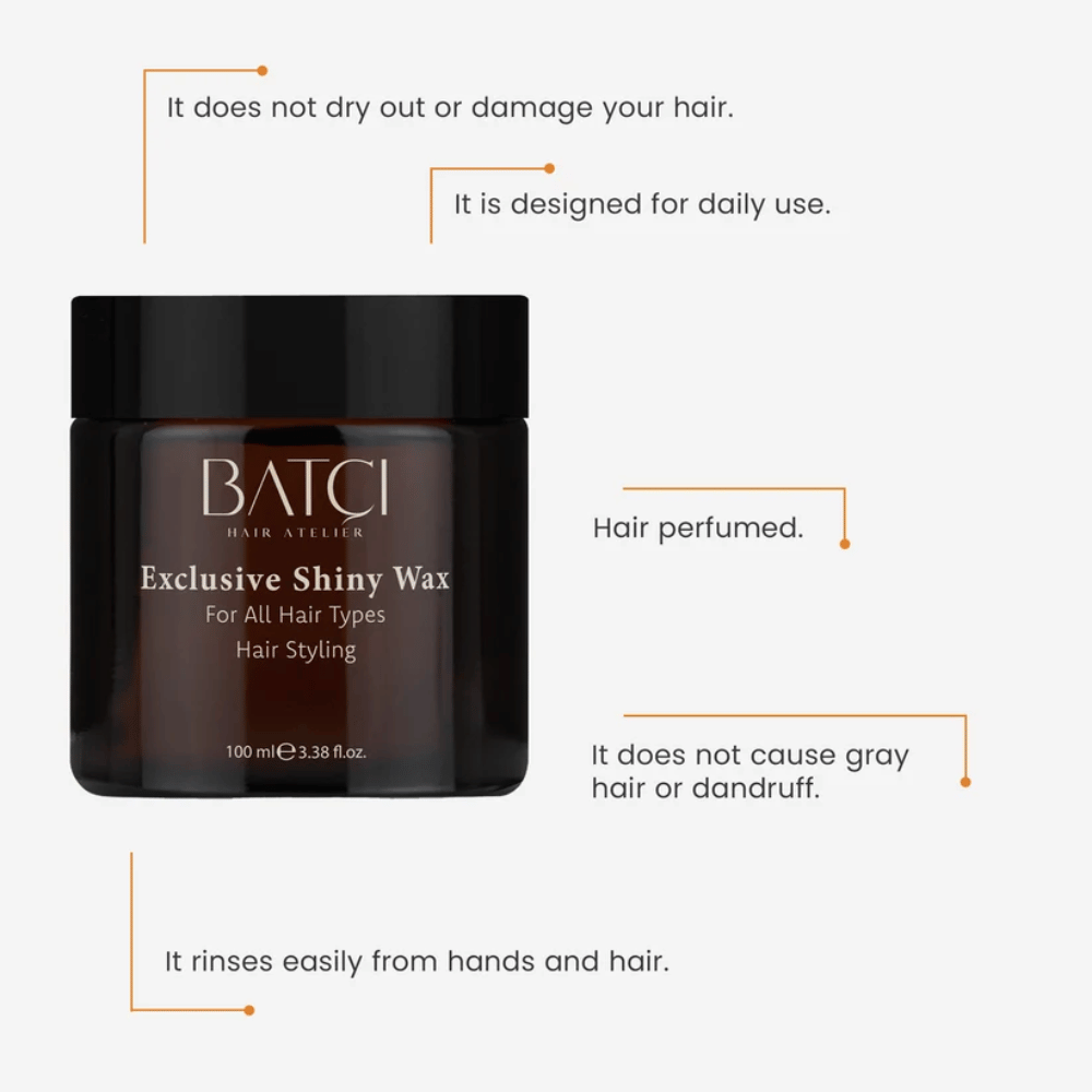 Batci Exclusive Shiny Hair Wax - Ultra Hold & Long Lasting 100 ML