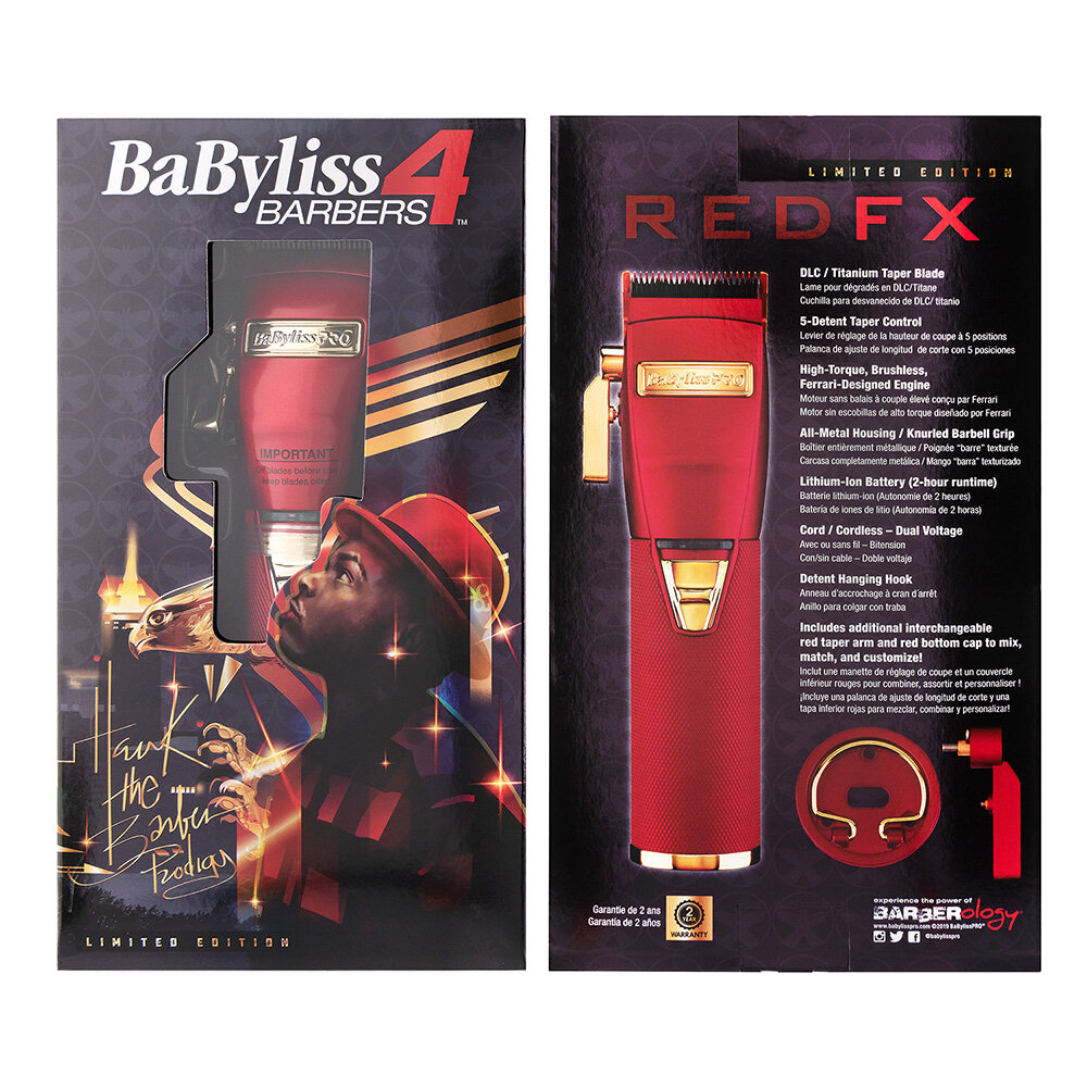 BaBylissPRO RedFX Lithium Hair Clipper | Barber Outlet