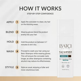 Batci Hair Concealer with Hair Care Shampoo - 500ml DUO
