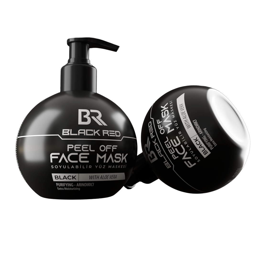 Black Red Peel Off Face Mask Black with Aloe Vera 250ml